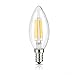 Goodia Led Candelabra Bulb, 4W 2700K E12 Base LED Filament Chandelier Light Bulbs 40W Equivalent, for Home,Kitchen,Dining Room,Bedroom,Living Room,Warm White, 6-Pack