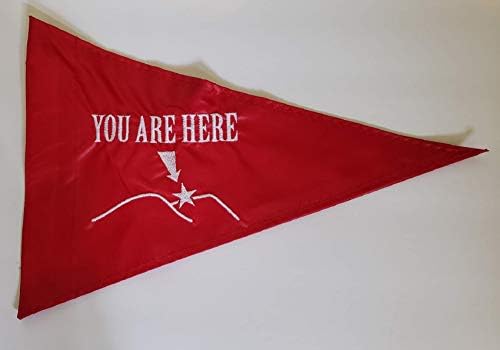 Devil Woman Flags You are Here Map Red Triangle Replacement Safety Flag for ATV UTV RZR Recumbent Trike Bicycle