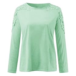 iPOGP Women's Round Neck Solid Color Hollow
