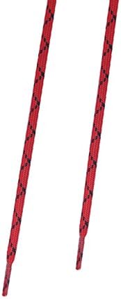 Lace Avenue Red and Black Rope Shoelaces - Comes with Lace Avenue Lace Locks (Black/Red/120cm)
