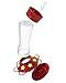DAWN OF PETS 32 Oz Hummingbird Feeder for Outdoors, Hanging, Bright Red Color, Transparent Heat Stable Plastic Tube,