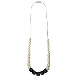 Mama & Little Silicone Teething Nursing Necklace for Mom Sol, Black