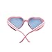 Gyaya Neon Colors Party Favor Heart Shape Sunglasses (6 Pack Rainbow Set) (Pink)