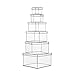 Design Ideas Lookers Box Set, Nesting Set of 6 Soft Vinyl Storage Bins with Lids, Clear PVC Plastic with Metal Wire Frame