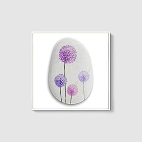 Framed Canvas Wall Art for Living Room, Bedroom Flower on Cobblestone Canvas Prints for Home Decoration Ready to Hanging - 16x16 inches