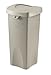 Rubbermaid Commercial Products Untouchable Square Trash/Garbage Container with Lid, Beige (FG792020BEIG)