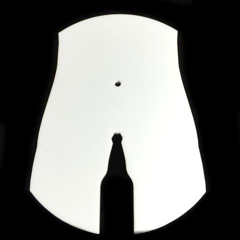 Super Cool Creations Beer Bottle Men's Toilet Door Sign - White - 50 x 40 cm