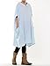 Mordenmiss Women's Doll Collar Casual Sleeveless Top With Big Pockets XL Style 1-Light Blue