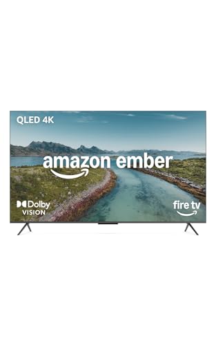 Amazon Ember QLED-Serie mit Fire TV (neueste Generation), 55-Zoll Smart TV in 4K Ultra HD, HDR10+, Dolby Vision, Dolby Audio, Quad-Core-Prozessor, Spr