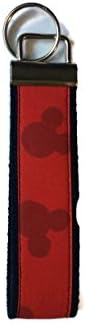 Tickled Pink Boutique Mickey Mouse Ears Wristlet Keychain Fob Red