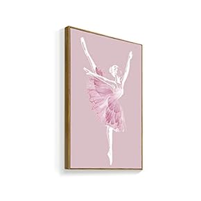 Framed Home Artwork Elegant Ballerina for Living Room Bedroom