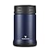 Wasserstein Durable Stainless-Steel Vacuum Insulated Thermal Food Jar with Folded Spoon – 17oz Capacity - by