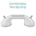 Vive Suction Grab Bar - Shower Handle - Bathroom Balance Bar - Safety Hand Rail Support for Tub, Handicap, Elderly, Injury, Kid, Senior Assist Bath Handle, Non Skid (12 Inches)
