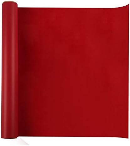 Iron on Roll HTV Red Heat Transfer Vinyl PU Adhesive Craft for T-Shirt 15"x3',Kenteer