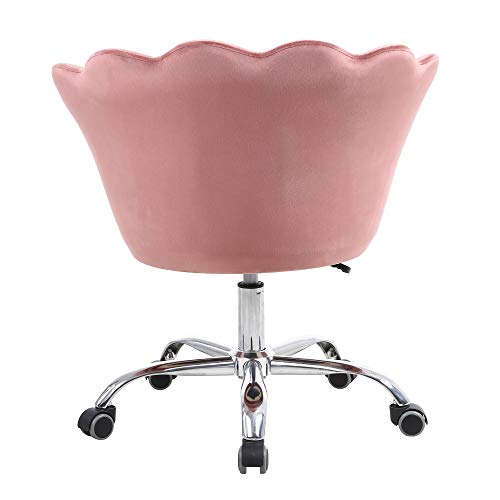 HOMEFUN Home Office Chair, Cute Modern Desk Chair Velvet Upholstered