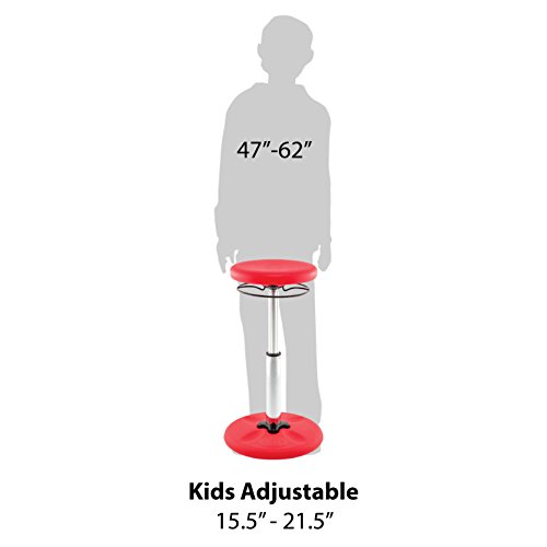 Kore Patented ADJUSTABLE height Wobble Chair, Active Sitting for Children, Kids, Teens: Better than a Balance Ball, Works with a standing desk, Adjusts from 15.5 to 21.5 inches, in Purple - Thumbnail 4