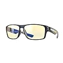 Shade Glass USA Anti-Glare Computer Eye Strain Glasses for Screen Reading, Gaming and Office. Blue UV Light Blocking Yellow/Orange Tint and Large Lenses with Stylish Ergonomic Designer Frame