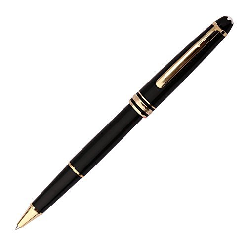 МONTВLANC Мontblanс Black Resin Classique Gold Black Rollerball Pen(12890)