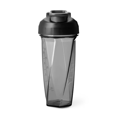 YETI Yonder Helimix Vortex Blender Shaker Bottle Holds up to 27oz | No Blending Ball or Whisk | USA Made | Portable Pre Workout Whey Protein Drink Shaker Cup | Dishwasher Safe, Charcoal