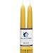 Bluecorn Beeswax 100% Pure Beeswax Taper Candles | Natural Beeswax, Yellow Unscented Tapered | Soy, Paraffin & Fragrance Free | 12 Inch, Bulk 8-Pack | Handmade in Colorado