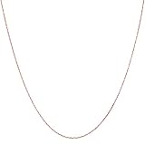 Solid 14k Rose Gold 0.8mm Rope Chain (14, 16, 18, 20, 22, 24 or 30 inch)