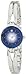 Armitron Women's 75/2967BLU Diamond Accented Blue Dial Silver-Tone Bangle Watch