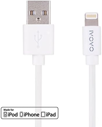 iPhone Charger, [Apple MFi Certified] iVovo 3.3ft 8pin Lightning to USB Cable for iPhone SE 6s Plus, 6, 5s, 5c, 5, iPod nano 7th Gen, iPad Pro Air 2, iPad Touch, iPad Mini, 4, 3, 2 - White