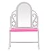 Blackzone Dressing Table Chair Furniture Accessories Set for Barbie Dolls Kids Toy House