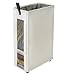 ZERO JET LAG 25 Inches Slim Laundry Storage Hamper - Large Rolling Clothes Hamper - Rolling Storage Bin - Tall Corner Basket - Clear Window Visible - Dirty Laundry Bin - (Beige)