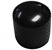 3pcs Volume Tone Knobs Black Metal Dome Top for Electric Bass Guitar with Wrench