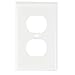 12-Pack LoGest Duplex 1-Gang White Wall Plates - Metal Steel - Home Electrical Outlet Cover - Port Replacement Receptacle - Faceplates Covers - Matching screws