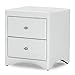 Baxton Studio Dorian Faux Leather Upholstered Modern Nightstand, White