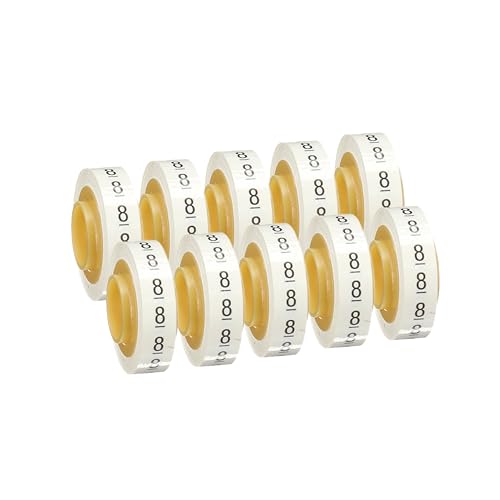 3M ScotchCode Wire Marker Tape Refill Roll SDR-8, 10 Rolls, Number '8' at Amazon