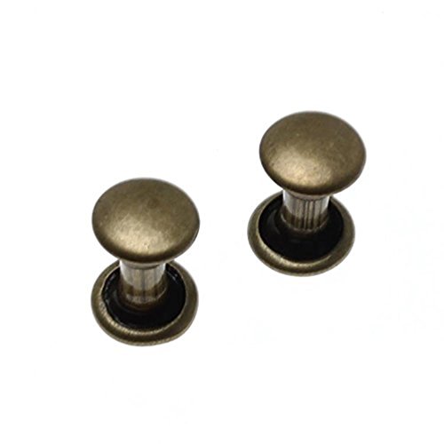 Haobase 100pcs Leather Crafts Gunmetal Double Cap Sewing Rivet Leathercraft Rivets