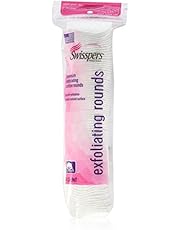 Swisspers Premium Exfoliating Rounds, 2 Distinct Raised Textured Surface, Cotton Facial Pads, 80 Count Re-closable Bag