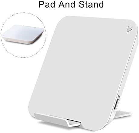 Wireless Charger,Fast Wireless 2 In 1 Charging Pad Stand for iPhone X / 8 / 8 Plus,Android Standard Charge for Samsung Galaxy S9/S9+/S8/S8 Plus/S7 Edge,Note 8/7/5,Nexus 5/6/7 (All Qi-Enabled Devices)