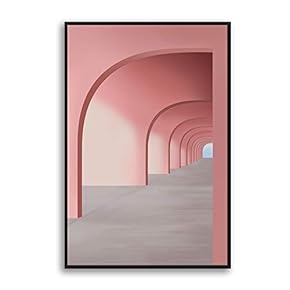 Framed Canvas Wall Art for Living Room, Bedroom Colorful Corridor Canvas Prints for Modern Home Decoration Ready to Hang - 16"x24" inches