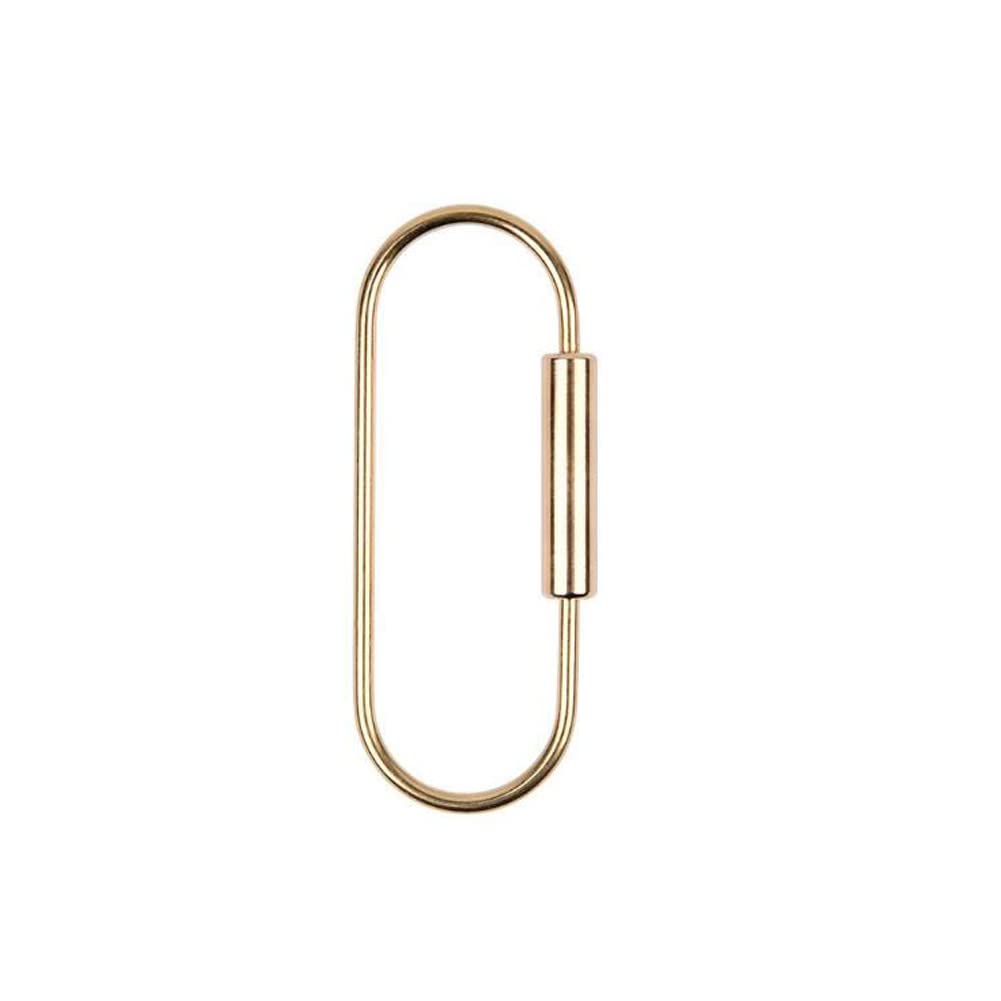 ARFUKA Keyring Brass Screw Lock Keyring Ellipse Shape Key Holder Unisex Key Organizer Keychain Birthday Christmas Wedding Valentine's Day Gift for Men and Women