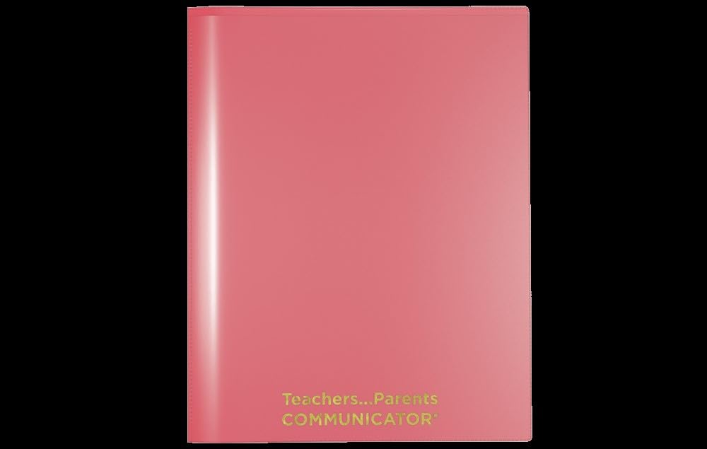 Photo 1 of Nicky's Folders® English Communicator, Parent-Teacher Folder, Patented Tear-Resistant Flexible Plastic 2 Inside Pockets, 2 Exterior Sleeves, Letter Size Paper, Single Color(24 Pack) (Pink)