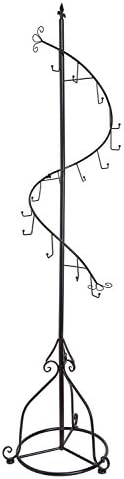JMIles UH-CR249 Freestanding Decorative Coat Rack - Wrought Iron Decorative Freestanding Coat Rack for Home, Business, Lobby, and More (Black)