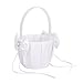 Eamall Bowknot Wedding Flower Girl Basket Faux Pearl Rhinestone Decor Ivory (wedding basket No 2)