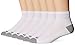 PEDS Men's 6 Pack Cushion Quarter Socks with Coolmax, White/Light Grey Heather, 6-12.5