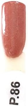 EZ DIP Gel Color Dip Powder P.86 Sparkle Rust Brown Dipping Powder 2oz. Jar