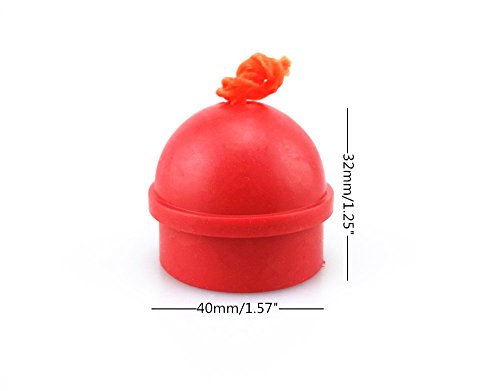 Honbay 3pcs Mix Color Rubber Pool Table Billiard Cue Chalk Holders with String - Thumbnail 2