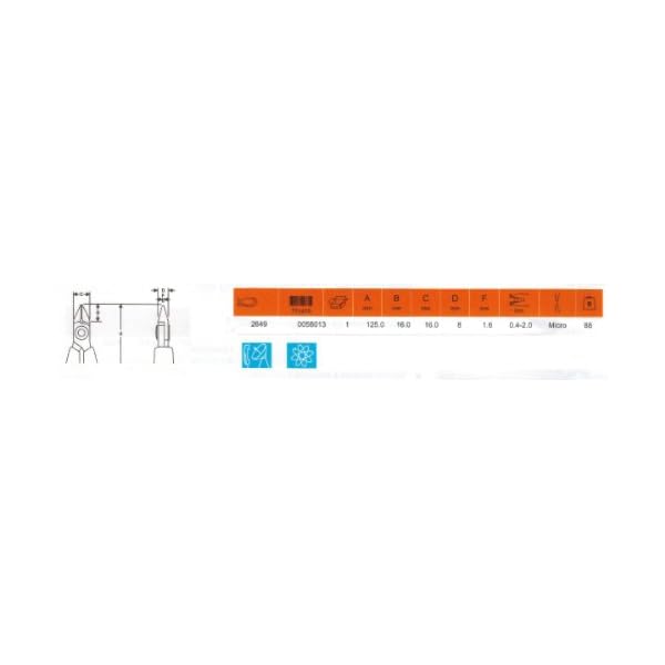 Bahco 2649 Elektronik Seitenschneider 125mm in grau/orange – Bild 3
