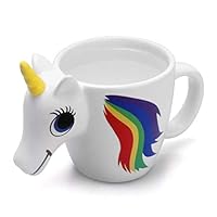 Diligencer Rainbow Magic Color Changing 3D Large Ceramic Unicorn Mug For Kids Girls Women Aunt Adult Coffee Mugs Travel Party Christmas Birthday Gifts