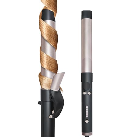 Photo 1 of MQUPIN Rotating Curling Iron 1 1/4 Professional Automatic Wave Hair Curling Wand for Women, Dual Ceramic Voltage Fast Heating Hair Curlers for Long/Middle/Short All Hair(1.25INCH. Rose Gold)