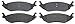 ACDelco Advantage 14D967M (19286166) Semi-Metallic Rear Disc Brake Pad Set