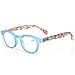Kerecsen Reading Glasses Fashion Men and Women Readers Spring Hinge with Pattern Design Eyeglasses for Reading (5 Pack Mix Color, 1.5)