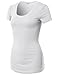 H2H Womens Basic Slim Fit Soft Short ans Long Sleeve Scoop Neck Cotton T-Shirt